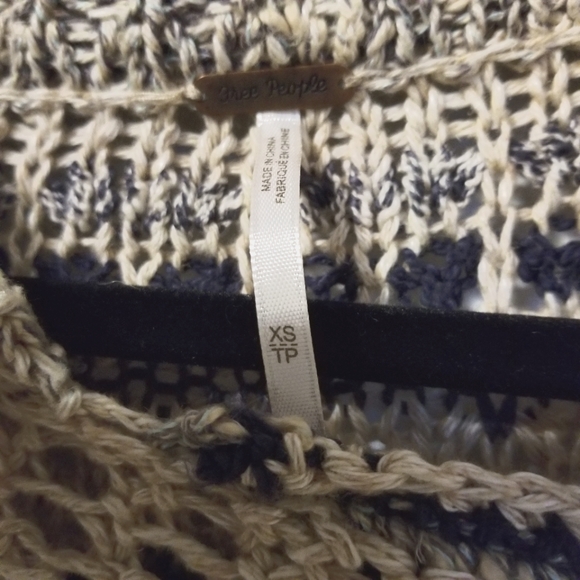 * RARE FIND* Free People Crochet Moto Jacket in Midnight Combo (white). … - Picture 7 of 10